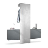 GARDEROBE Carlton Paneel in Beton Oxid Optik - Hellgrau, Holzwerkstoff (157/193/35cm) - Vladon