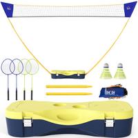 BADMINTONNETZ, Kunststoff, Gelb/Blau, 286L x 33B x 157H cm - Gelb, Kunststoff (33/286cm) - HOMCOM