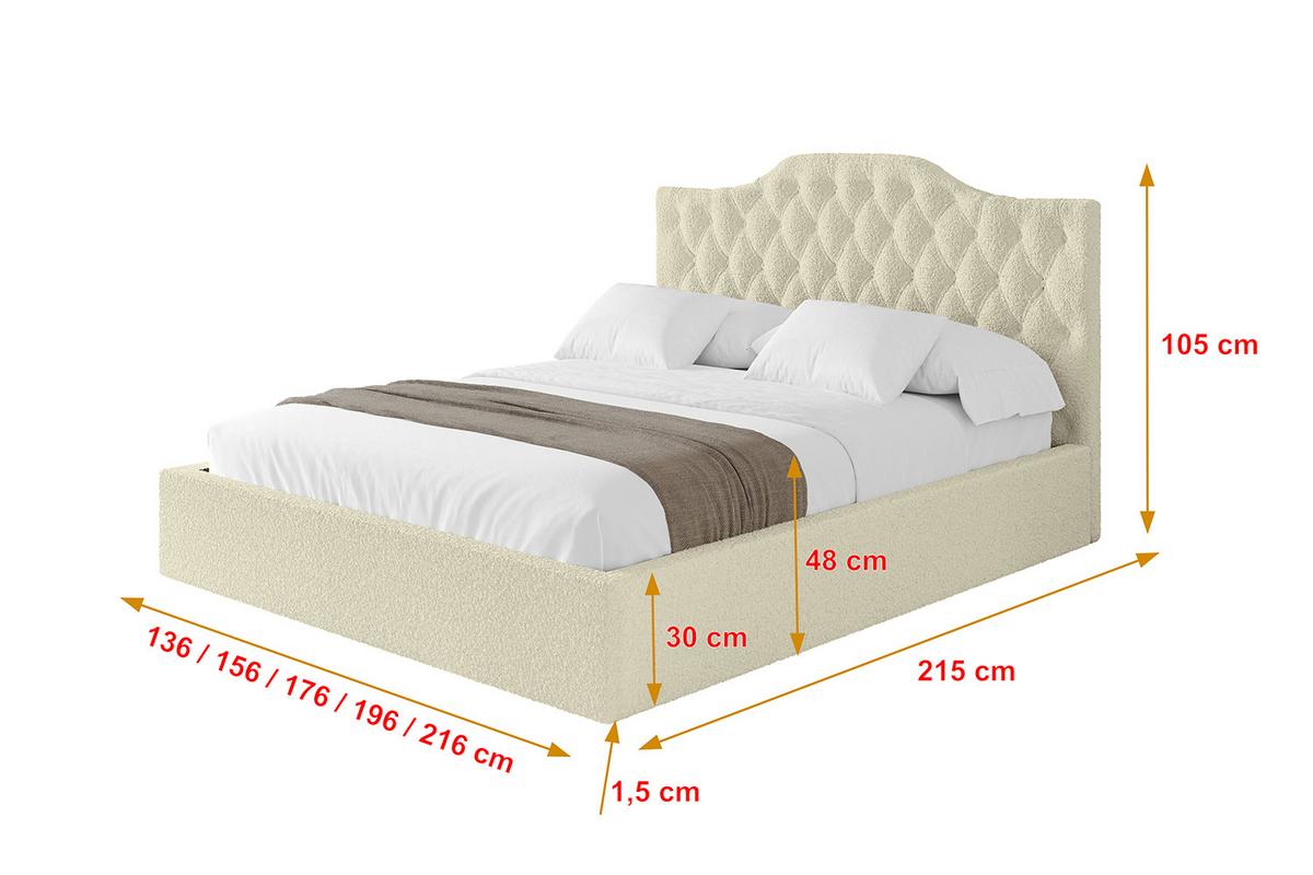POLSTERBETT mit Bettkasten und Lattenrost, Boxbett ohne Matratze - FALIO 120x200 Beige - Taupe, Holzwerkstoff/Textil (120/200cm) - ALTDECOR