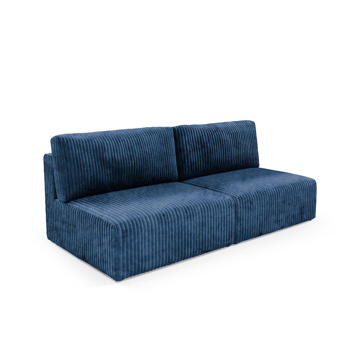 SOFA Angela 3 Sitzplätze Marineblau - Blau, Holz (216/86/102cm) - Petits-meubles