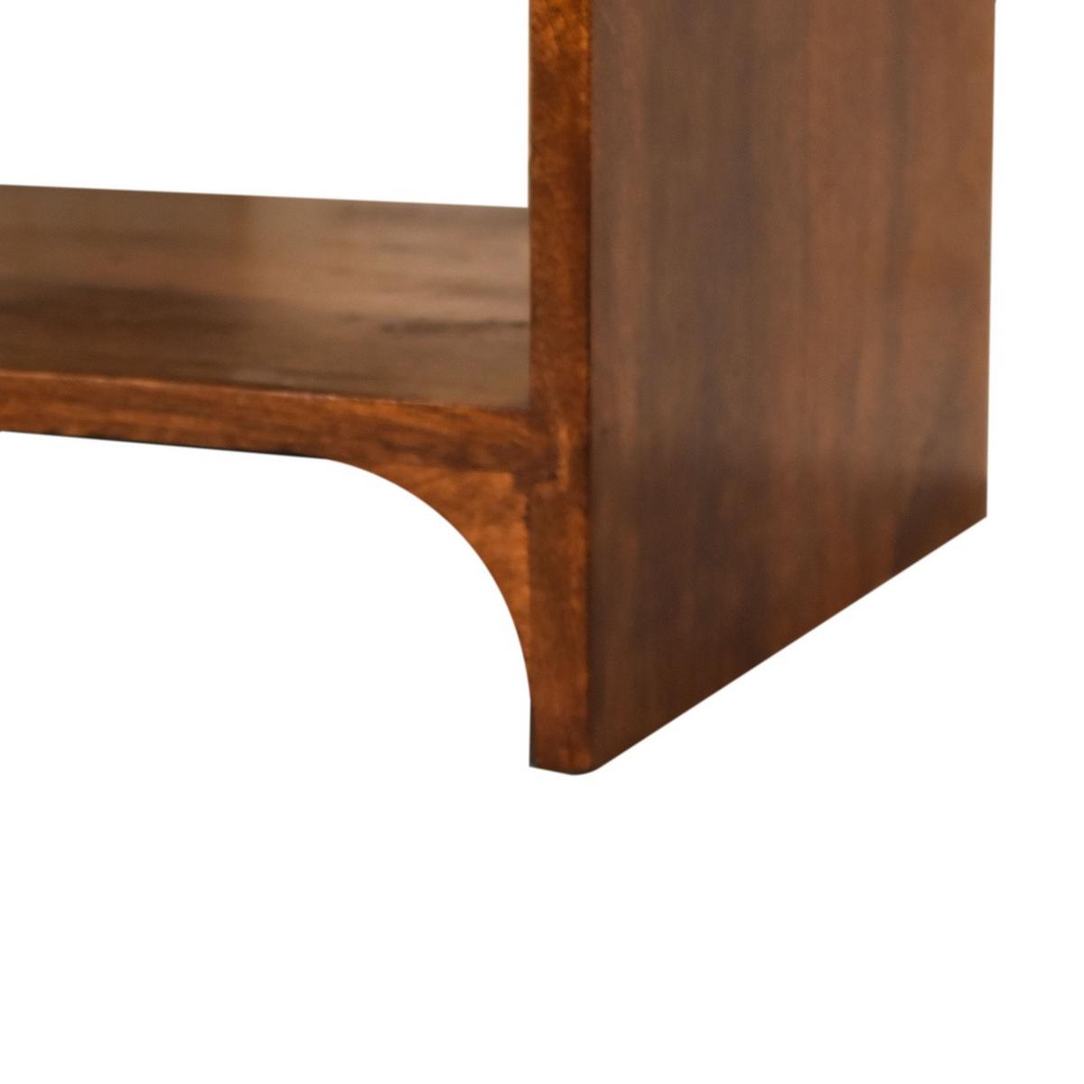 NACHTTISCH Newton, 1-Schublade, 1 Offenes Fach, Braun - Messingfarben/Braun, Holz/Metall (45/50/35cm) - Artisan Furniture