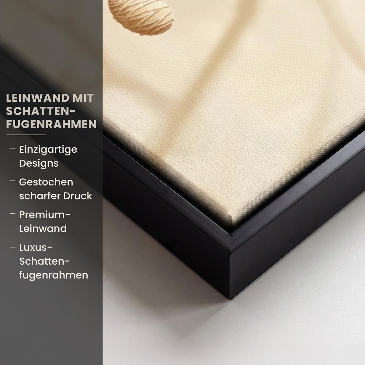LEINWAND Bilder mit Rahmen - Beige - Osterkuchen - Eier - 20x30 - Beige, Textil (20/30cm) - MuchoWow