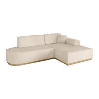 ECKSOFA Ottomane Rechts IREA-L1-v2 - 232x165x80 cm Beige - Beige, Holzwerkstoff/Textil (232/165cm) - ALTDECOR