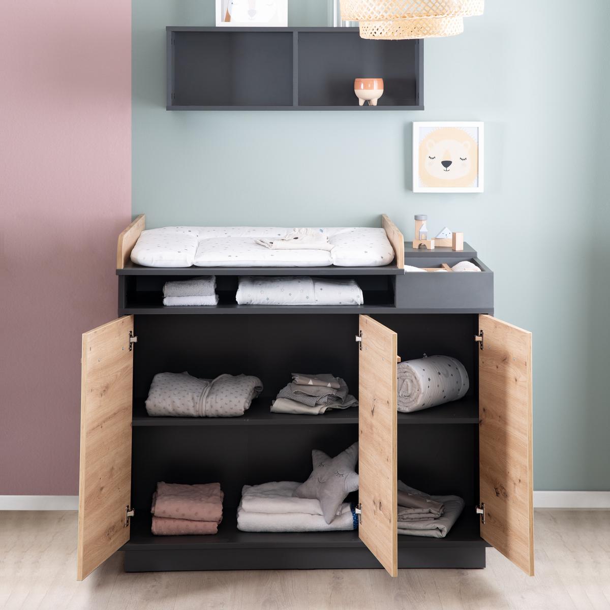 WICKELKOMMODE Lenn - Weiß, Holz/Holzwerkstoff (117.5/103/77cm) - Roba