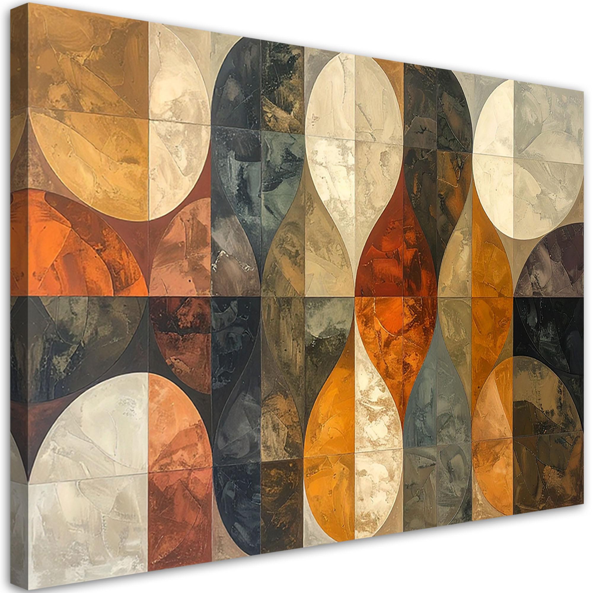LEINWANDBILD Abstraktion 100x70cm - Braun, Textil (100/70cm) - Feeby