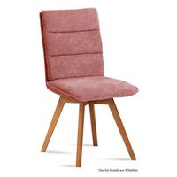 ESSZIMMERSTUHL (8er-Set) Dobra 47x92x60 Eiche geölt/Rosewood - Eichefarben/Dunkelrosa, Kunststoff (60/92/47cm) - 58aufmkessel