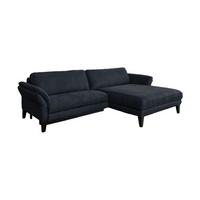 ECKSOFA MIT MOTORISCHER RELAXFUNKTION MALTA Schwarz Webstoff Relaxfunktion - Schwarz, Buchenholz/Textil (302/175cm) - KAWOLA