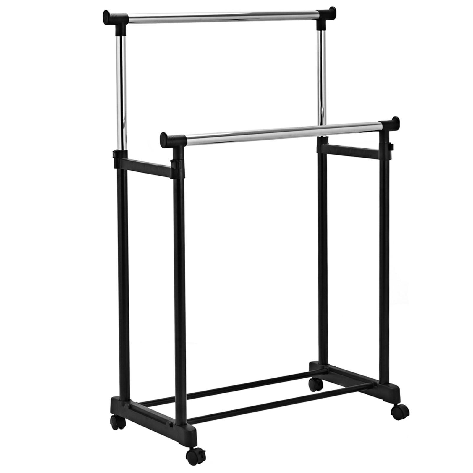 KLEIDERSTÄNDER 168cm Schwarz - Schwarz, Metall (86/168/43cm) - COSTWAY