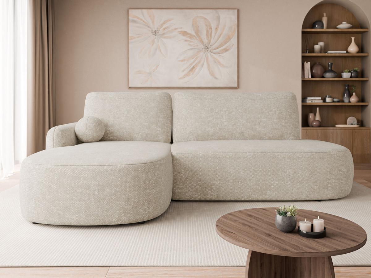 ECKSOFA Loridu O Premium, Seite: Links - Beige/Schwarz, Holz/Kunststoff (274/174cm) - MIRJAN24