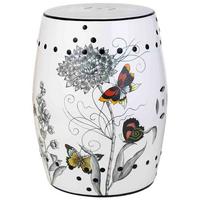 HOCKER, weiß, 33x45cm - Grau, Keramik (33/44.5/33cm) - Wanderlust