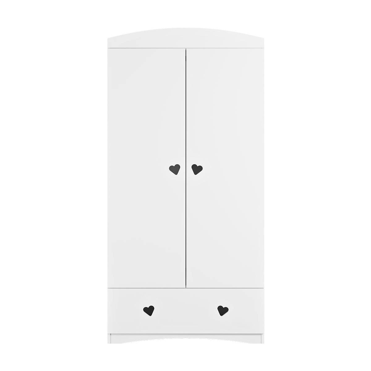 SCHRANK 2 Türen Weiß - Weiß, Holzwerkstoff (90/187/57cm) - Petits-meubles