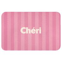 BADEMATTE Gestreift - Rosa - Chéri 60x40 cm - Pink, Textil (60/40cm) - OnlyWow