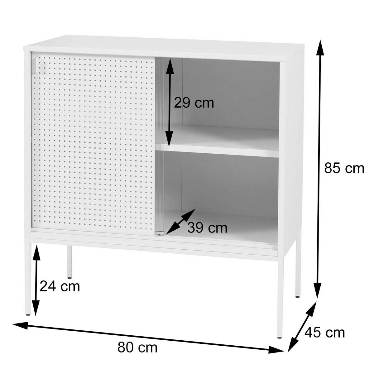 KOMMODE Schwarz - Schwarz, Metall (80/85/45cm) - MCW