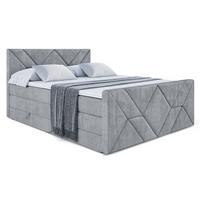 BOXSPRINGBETT BARWA-Z KING - 120x200 - H3/H4 - Grau - Grau, Holzwerkstoff (120/200cm) - ALTDECOR