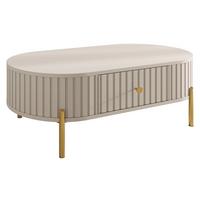 COUCHTISCH Sepiroz 1S - Sandfarben/Goldfarben, Holzwerkstoff/Metall (55/100/39cm) - MIRJAN24