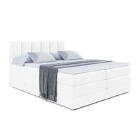 BOXSPRINGBETT BOXI1 KING - 200x200 - H3/H4 - Weiß Hochglanz - Weiß Hochglanz, Holzwerkstoff (200/200cm) - ALTDECOR