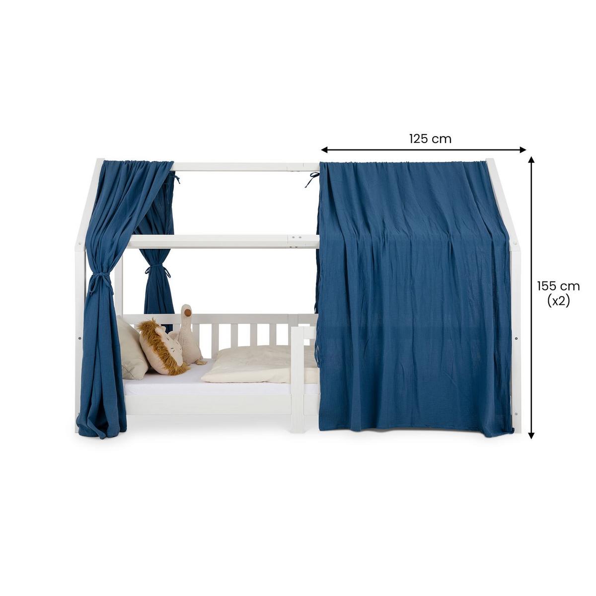 HAUSBETT-HIMMEL NENA - Dunkelblau, Textil - IDIMEX