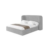POLSTERBETT mit Bettkasten und Lattenrost, Bett mit Matratze H3/H4 - ESTI 160x200 Grau - Hellgrau, Holzwerkstoff/Textil (160/200cm) - ALTDECOR