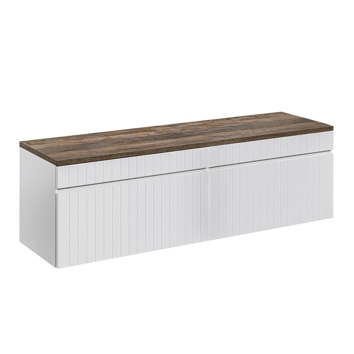 WASCHTISCHUNTERSCHRANK 160cm Zelie Weiß - Weiß, Holzwerkstoff (160/48/46cm) - Petits-meubles
