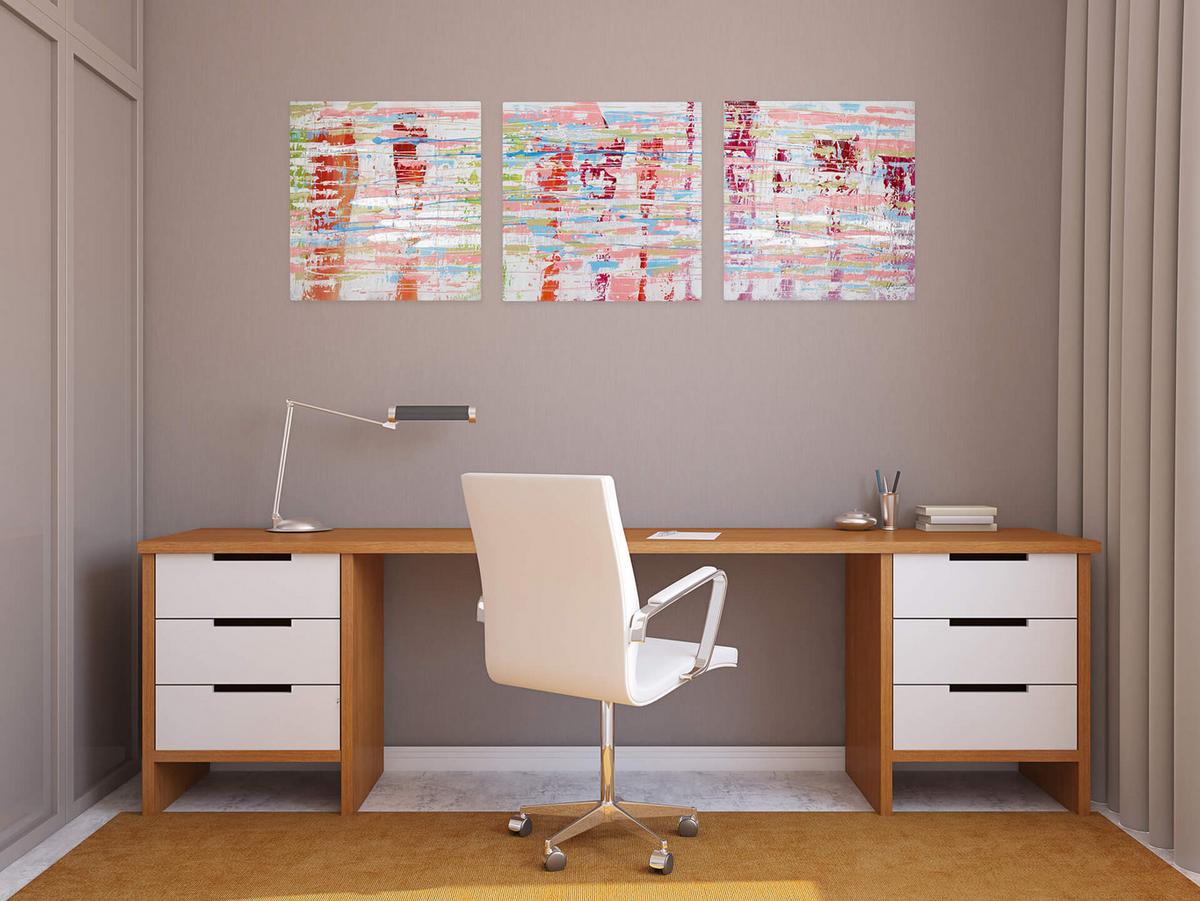 LEINWANDBILD 3-TEILIG Bunt 150/50 cm - Multicolor, Textil (150/50cm) - KUNSTLOFT