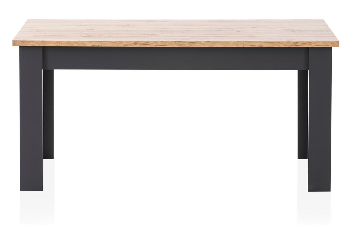ESSTISCH grau, Eiche Wotan, Landhaus 160 cm, Küchentisch für bis zu 6 Personen - Eiche Wotan/Grau, Holzwerkstoff/Kunststoff (160/90/76cm) - Furn.Design