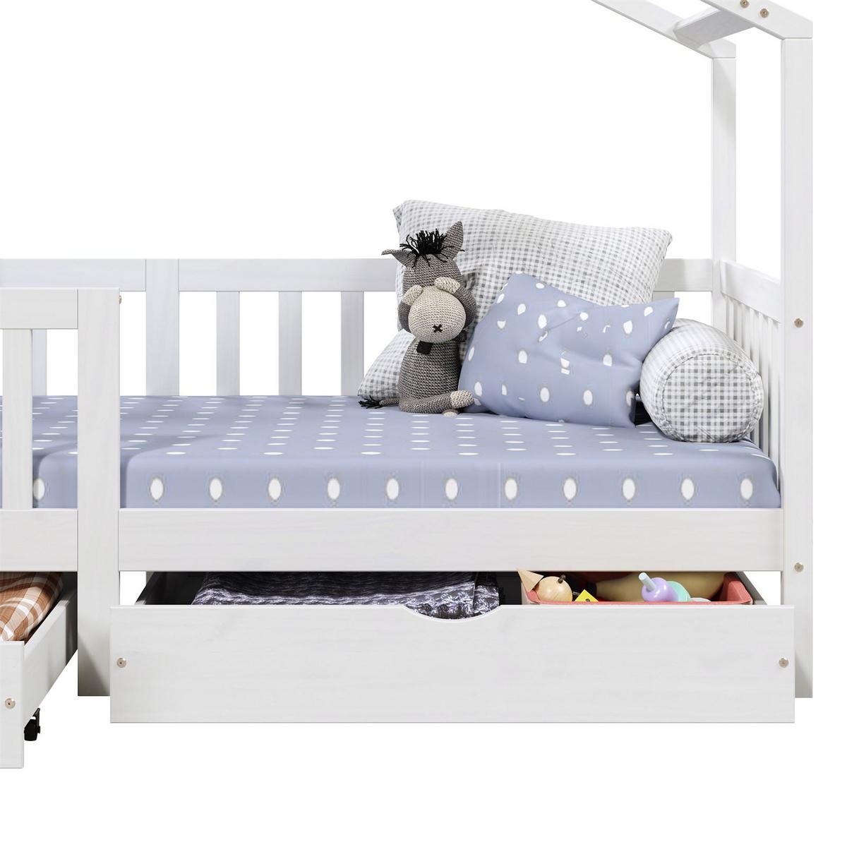 HAUSBETT ELEA 90X200 CM - Weiß, Holz (96/148/206cm) - IDIMEX