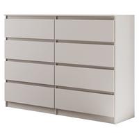 KOMMODE Lemon mit 8 Schubladen, 140 cm, Kaschmir - Kaschmir, Holzwerkstoff (140/101/39cm) - Beautysofa