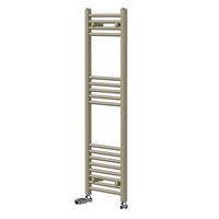 HANDTUCHHEIZKÖRPER 400 x 1200 mm Beige mit Thermostatventil Badheizkörper gerade mit Seitenanschluss - Beige, Metall (40/120/3cm) - LuxeBath