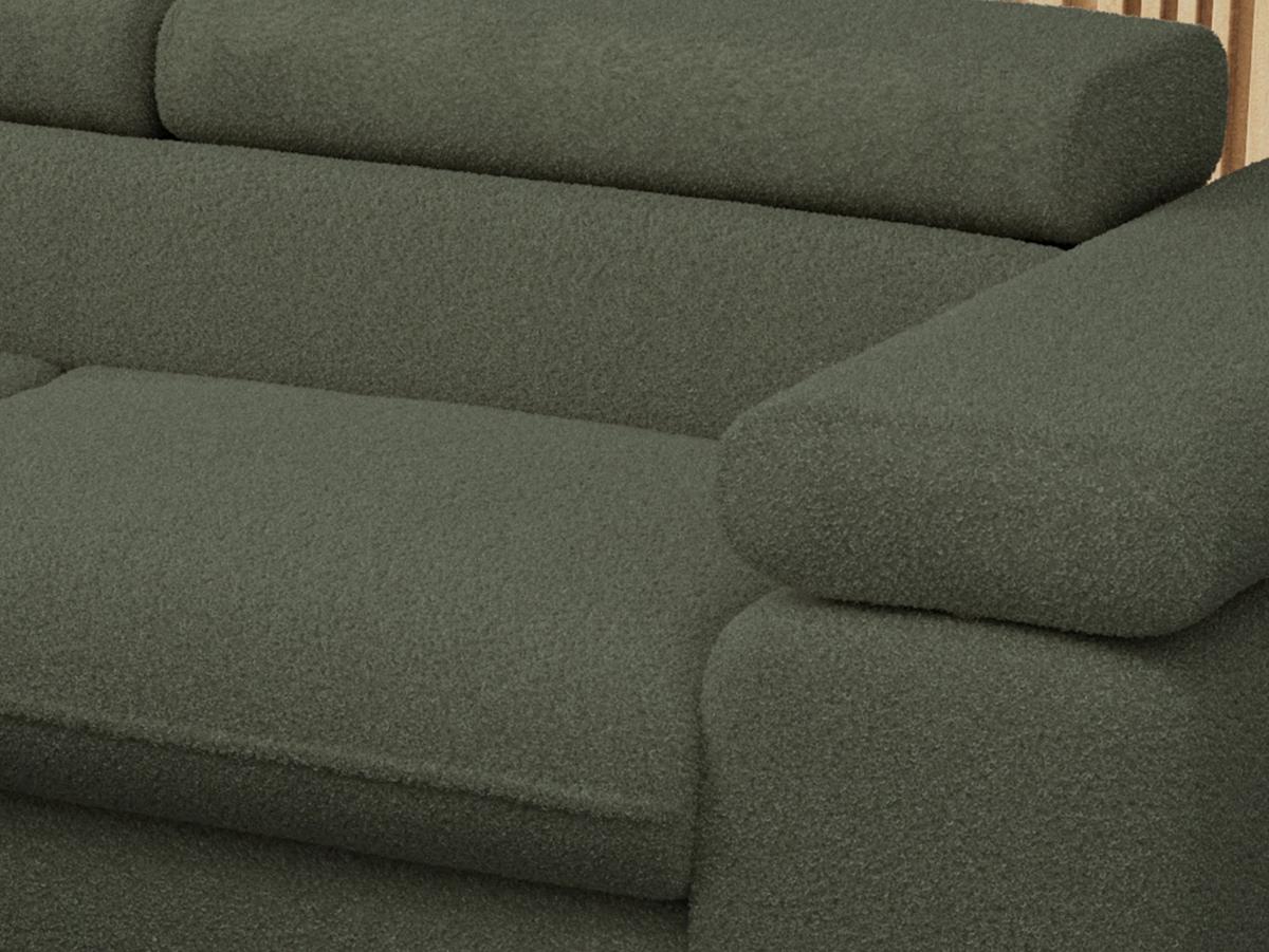 ECKSOFA PEDRO L Grün Boucle - Links Seite - Schwarz/Grün, Textil/Metall (208/273cm) - MKS