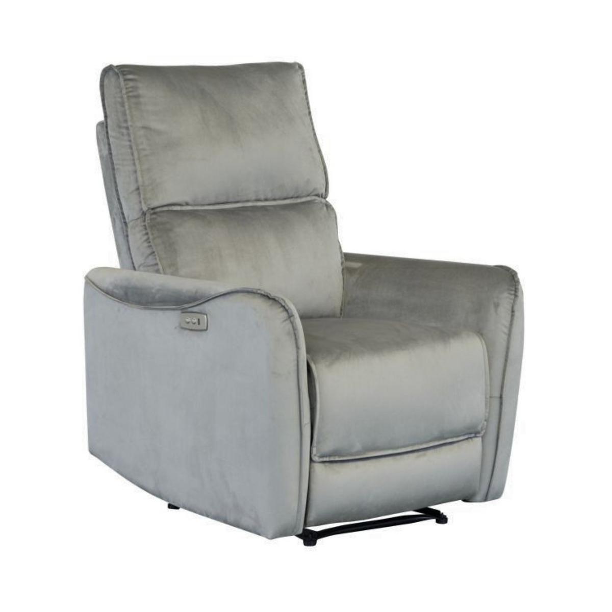 RELAXSESSEL ZYGGI, elektrischer Polstersessel - Grau, Textil (76/105/93cm) - Lookway