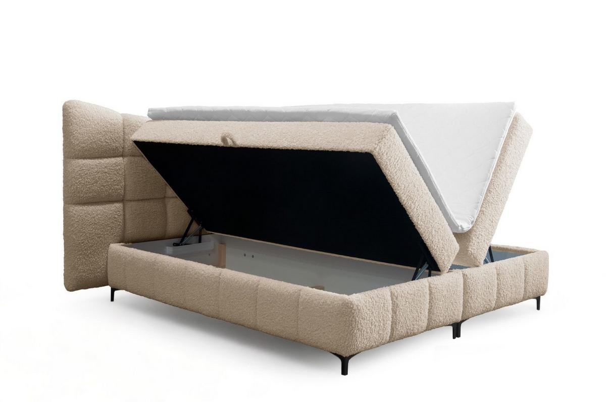 BOXBETT Nova In Rolf - Beige, Holzwerkstoff/Textil (120/200cm) - Fun Möbel