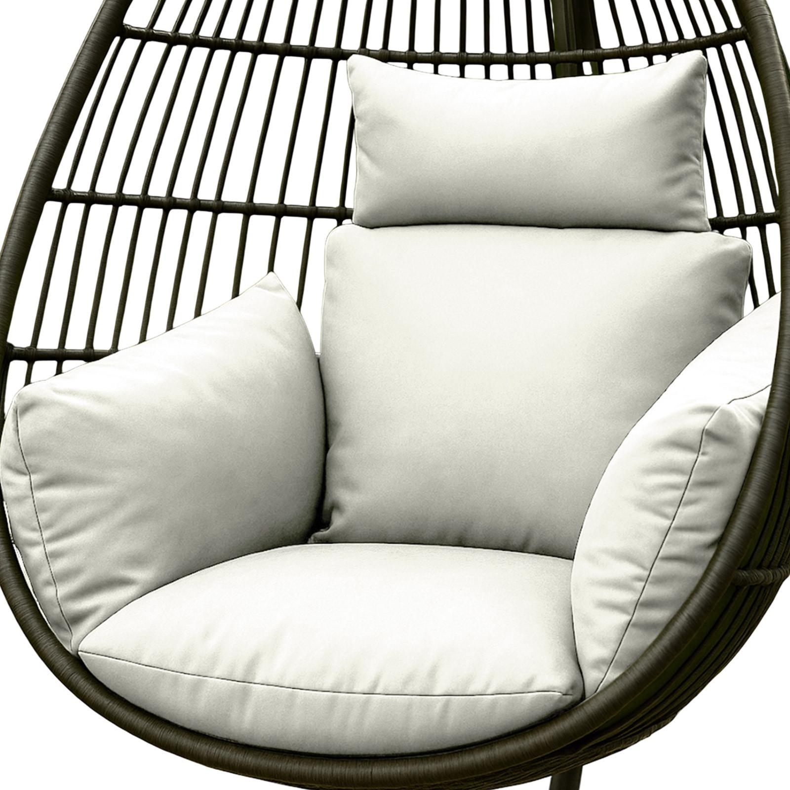 HÄNGESESSEL-KISSEN wetterfest mit Kopfstütze - Naturfarben, Textil (110/15/112cm) - Homescapes