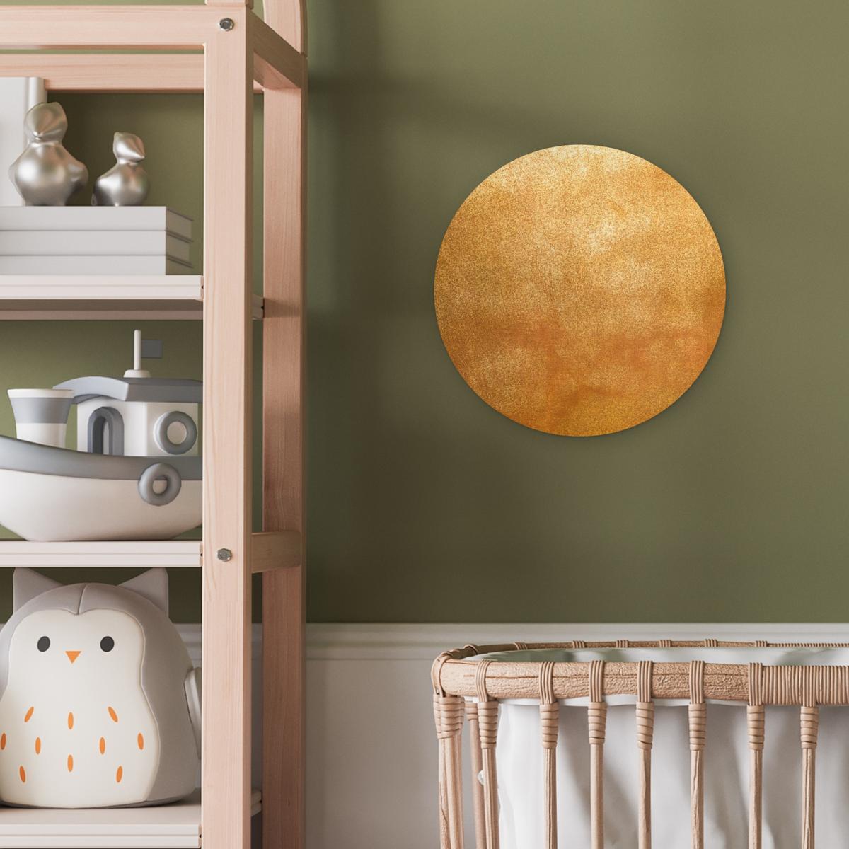WANDBILD Eisen - Rost - Gold - Metall - Luxus Deko Wohnzimmer 30x30 cm - Goldfarben, Kunststoff (30/30cm) - MuchoWow