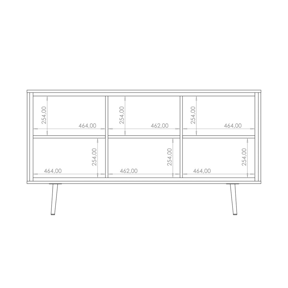 KOMMODE Lori mit 3 Türen, Push-to-open-Öffnung, kaschmir - Kaschmir, Holzwerkstoff/Metall (150/80/40cm) - Beautysofa