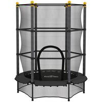 KINDERTRAMPOLIN - Schwarz, Kunststoff/Metall (140/140cm) - HOMCOM