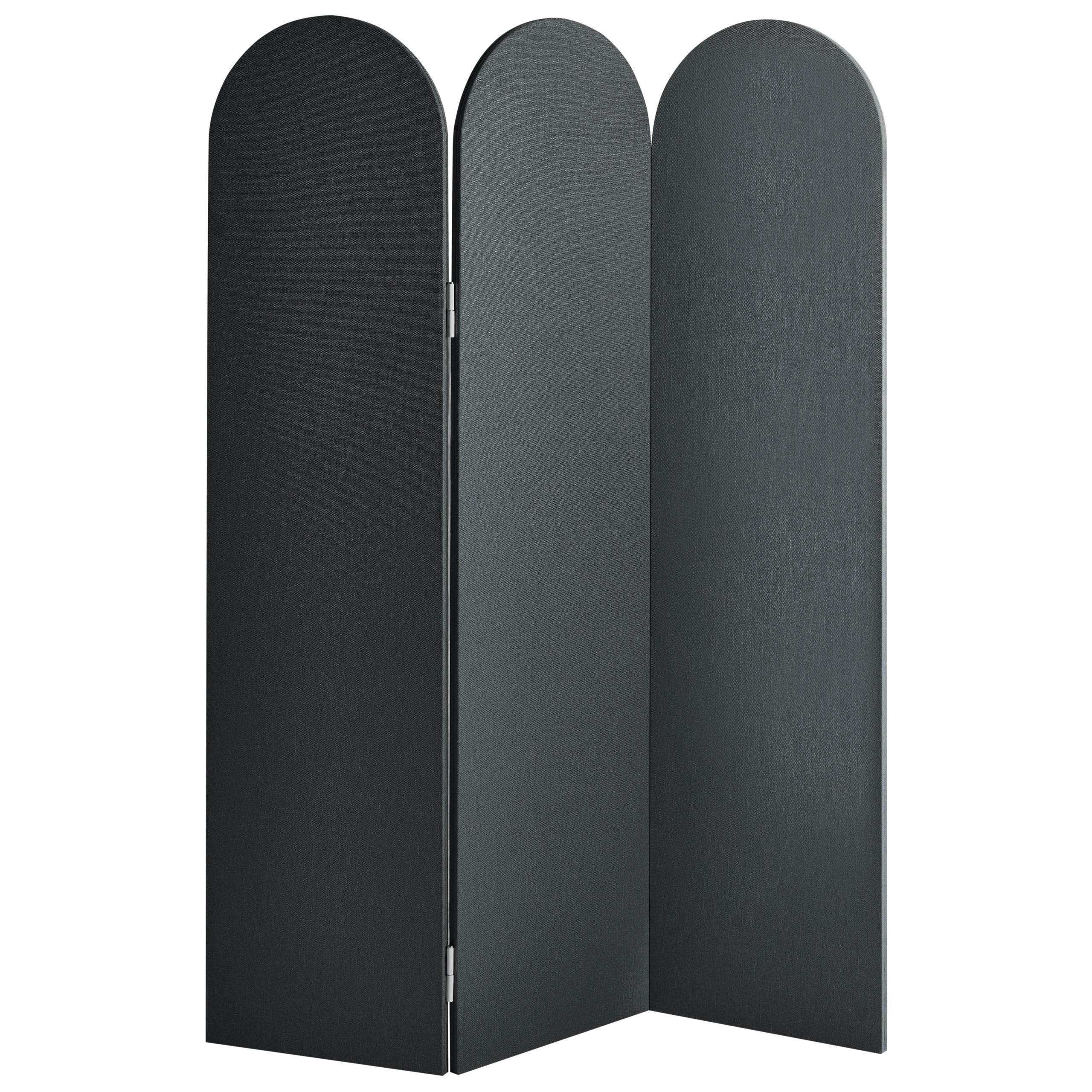 BÜRO-RAUMTEILER 120/160 cm Dunkelgrau Slimmy - Dunkelgrau/Grau, Kunststoff (120/160/2cm) - Beliani