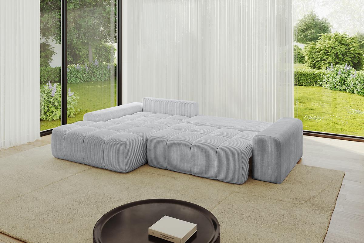 ECKSOFA Ottomane Links ENSI-L - 267x164x69 cm Grau - Grau, Holzwerkstoff/Kunststoff (267/164cm) - ALTDECOR