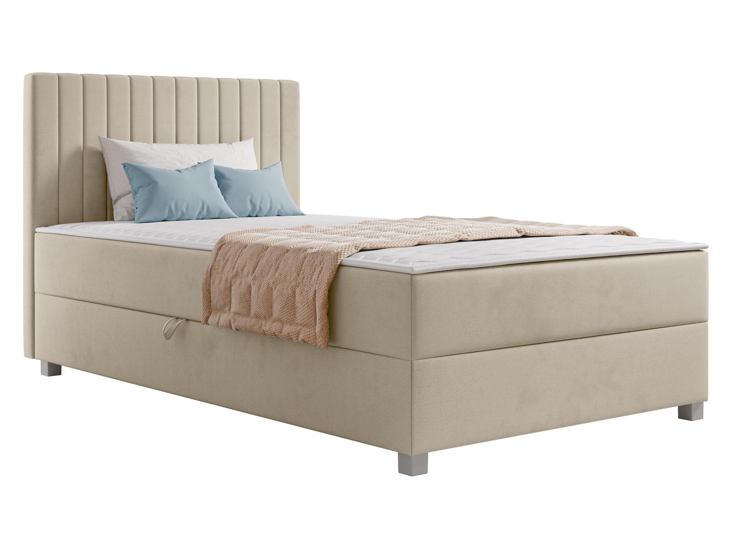 BOXBETT Viki - H3 - Beige/Silberfarben, Holzwerkstoff/Kunststoff (120/200cm) - MIRJAN24