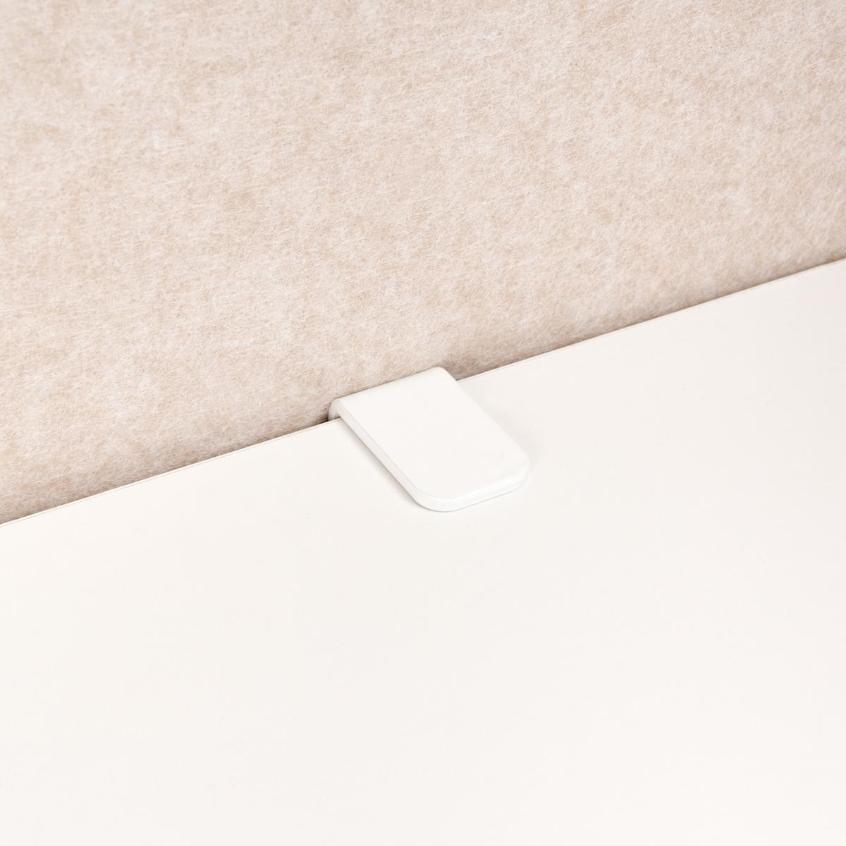 SCHREIBTISCHTRENNWAND 210x61 cm Beige Soloa - Beige, Textil (1/210/61cm) - Beliani