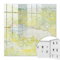 SCHLÜSSELBOX Weiß 30x30 cm – Türöffnung nach rechts - Idyllische Ruhe - Grün, Metall (30/30/5cm) - TULUP