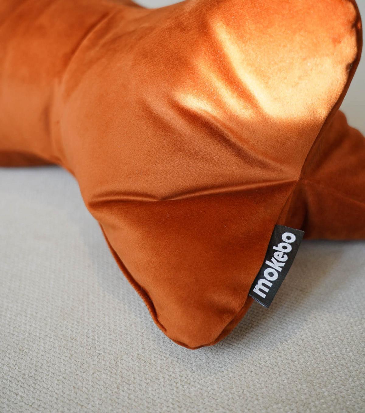 NACKENKISSEN Leseknochen Nook - Orange, Textil (42/22cm) - Mokebo
