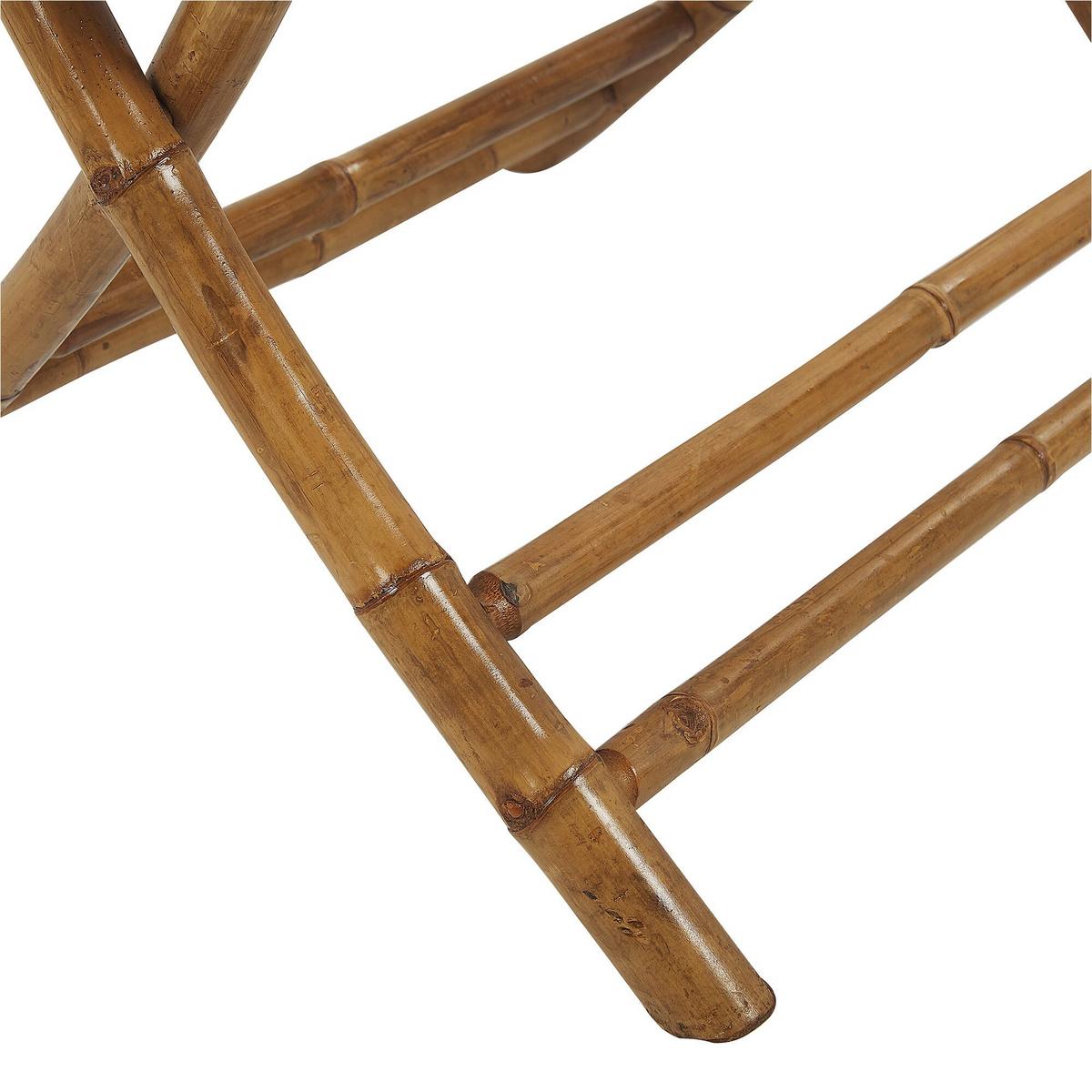 KLAPPTISCH Bambusholz 70/70 cm klappbar Molise - Hellbraun, Holz (70/70/73cm) - Beliani