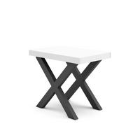 KONSOLENTISCH ausziehbar 58 bis 140cm, für 6 Gäste, weiß, 90/58/73cm - Weiß, Holzwerkstoff (90/140/73cm) - Skraut Home