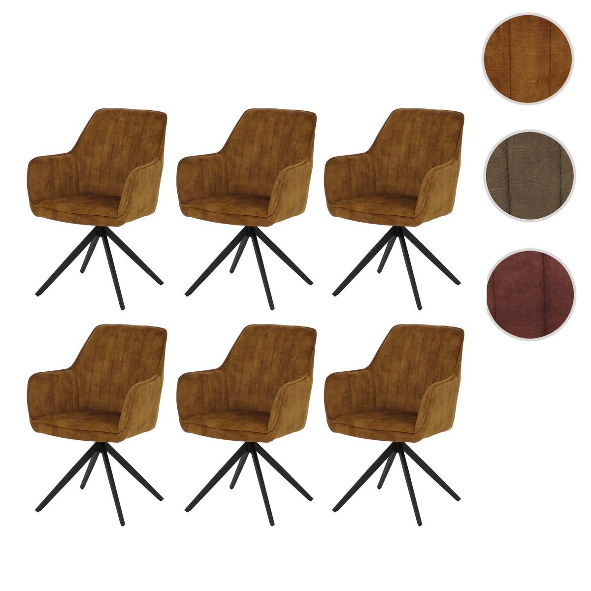 ESSZIMMERSTUHL Senfgelb 6er-Set - Currygelb/Gelb, Textil (57/85/60cm) - MCW