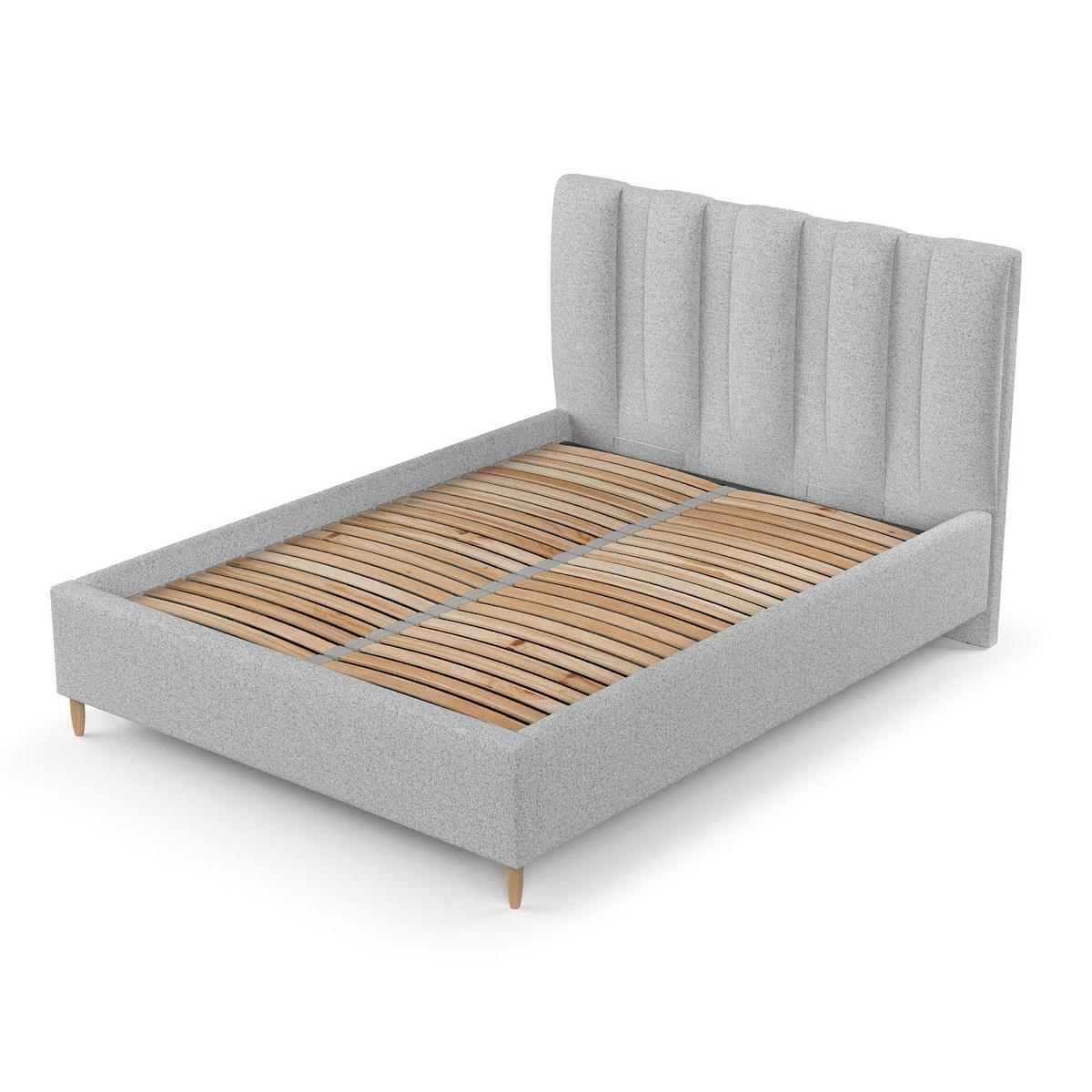 POLSTERBETT Loom 160/200 cm Hellgrau im Riva Stoff - Hellgrau/Naturfarben, Holz/Holzwerkstoff (160/200cm) - AltaBeds