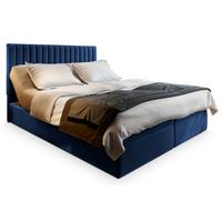 BOXBETT MURLO 140x200 cm mit Matratze und Topper - Blau - Blau, Holz (140/200cm) - MASSENO