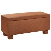 POLSTERBANK Goldbraun Ithaca - Braun, Holz/Textil (104/45/40cm) - Beliani