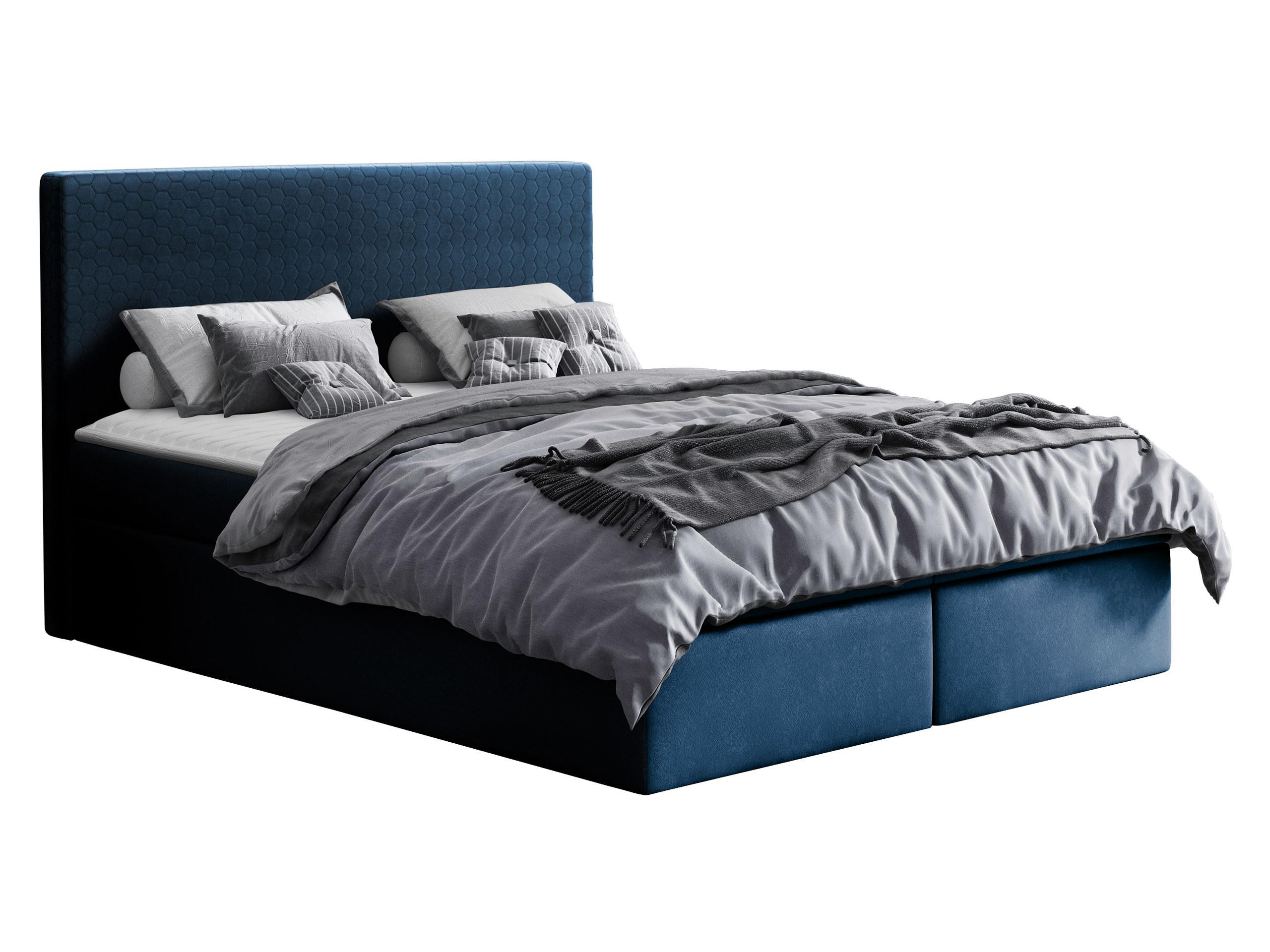 BOXBETT Cosmo - H3 - Dunkelblau, Holz (160/200cm) - MIRJAN24