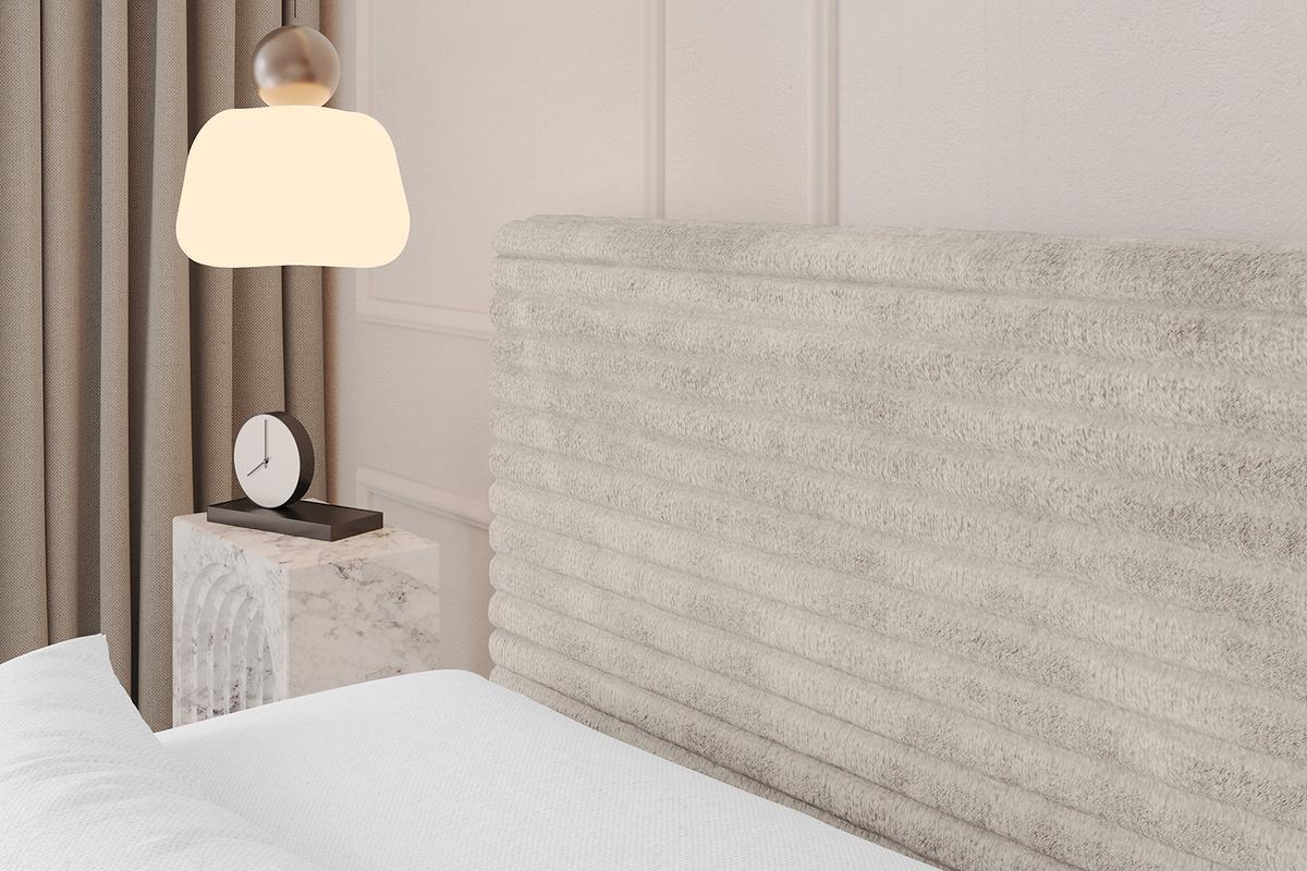 BOXBETT mit Matratze H3 und Lattenrost - TOLO-Z-v1 - 120x200 Cord - Creme - Creme, Holzwerkstoff (120/200cm)
