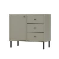 KOMMODE TORINO 84/74/41 cm mit 3 Schubladen 1 Türen Hellgrün - Hellgrün, Holzwerkstoff (84/74/41cm) - MASSENO